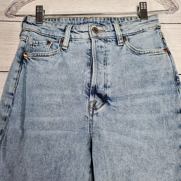HM Jeans Womens Size 2 Mom Jeans Light Wash Pockets - Picture 3 of 10